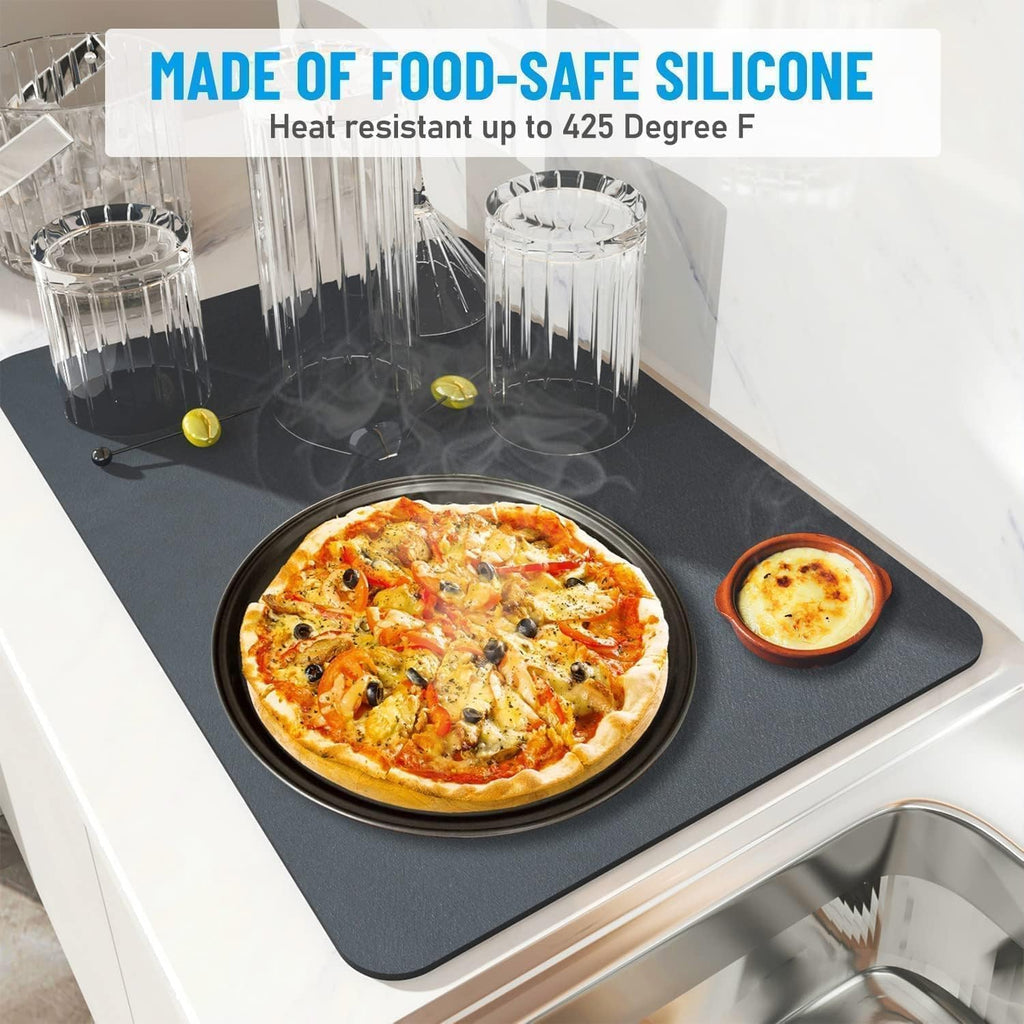 Kitchen Utensil Dish Drying Mat | Quick Dry Water Absorbent mat | Placemat for Dish Drying with Non-Slip Rubber Backed | Super Draining Mat for Kitchen 1 Pcs