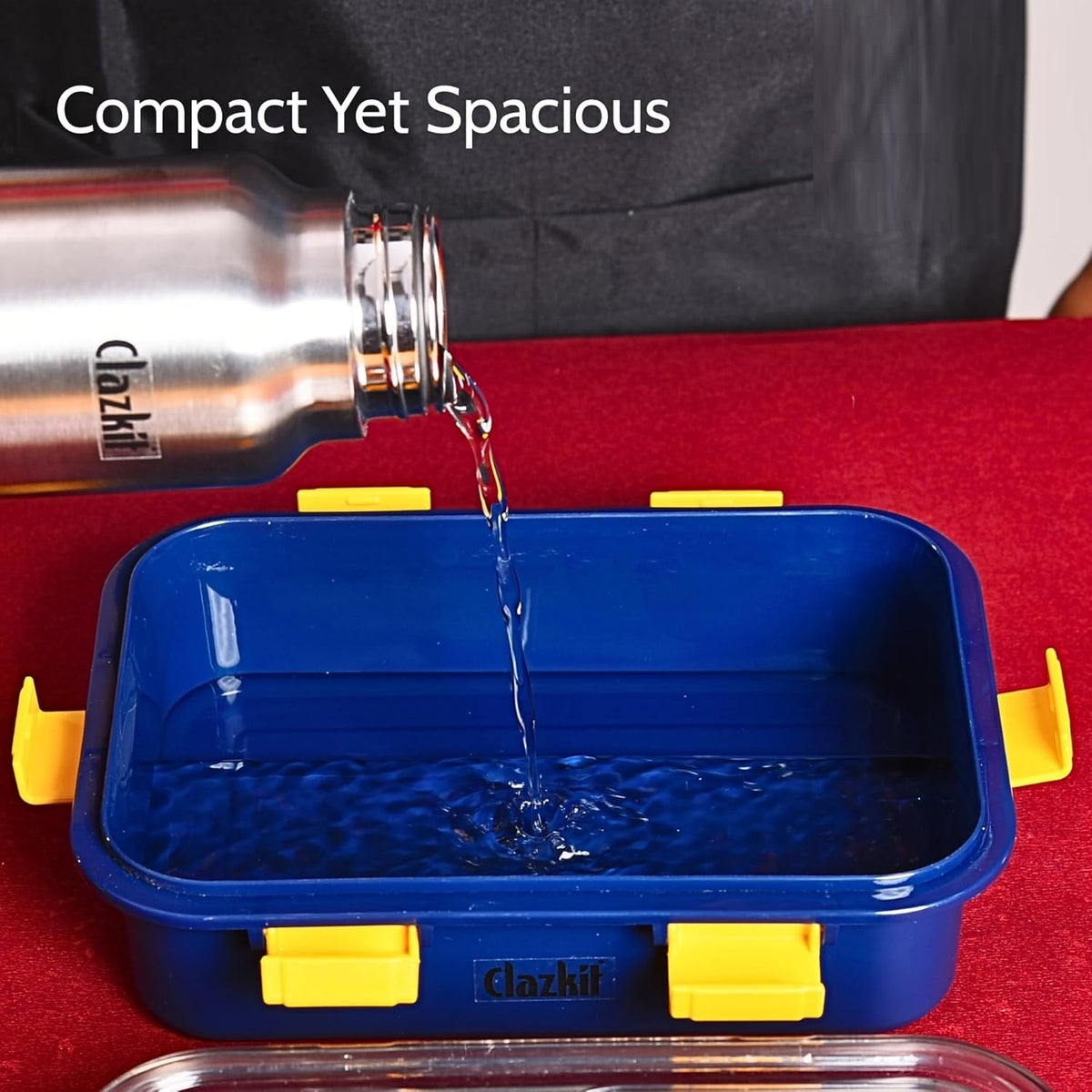 3 Compartment Stainless Steel Lunch Box, Leakage Proof Lunch Box for School Kids and Adults Pack of 1
