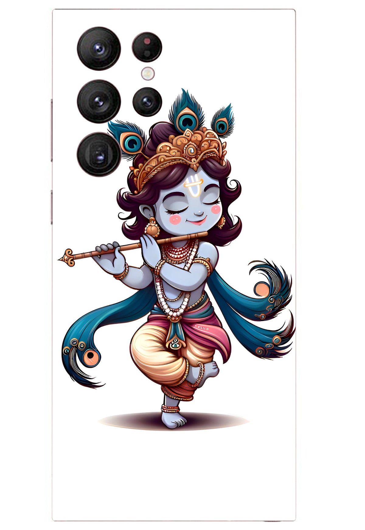 Krishna God Mobile Embossed 3M Premium Skin