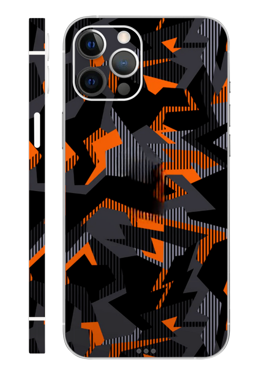 Abstract Orange Mobile Skin 3M Material